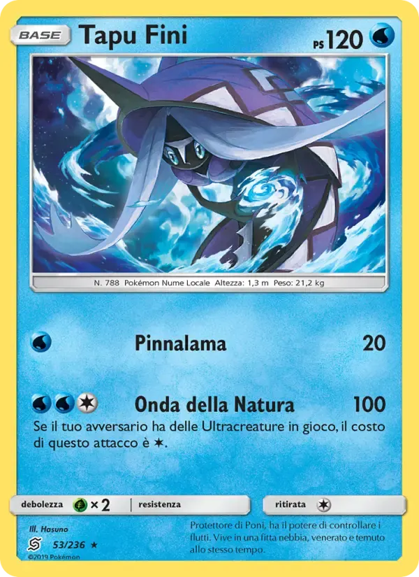 Tapu Fini — Sintonia Mentale 53 Italian Pokémon card