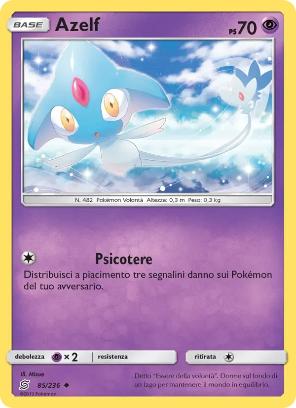 Azelf — Sintonia Mentale 85 Italian Pokémon card