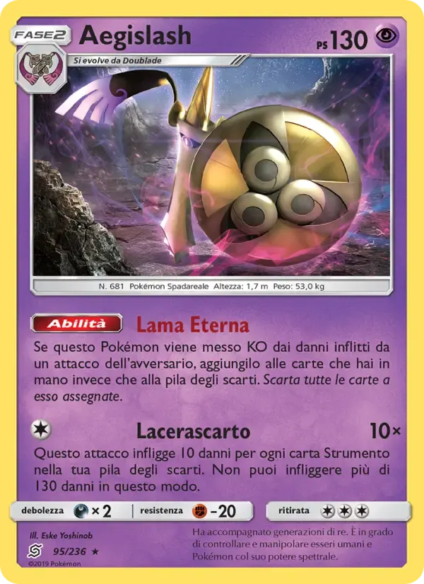 Aegislash — Sintonia Mentale 95 Italian Pokémon card