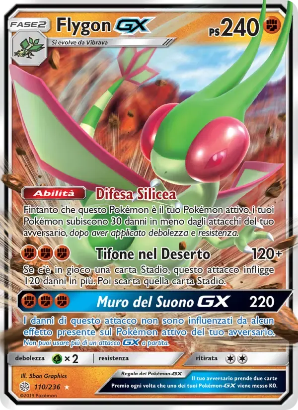 Flygon GX — Eclissi Cosmica 110 Italian Pokémon card