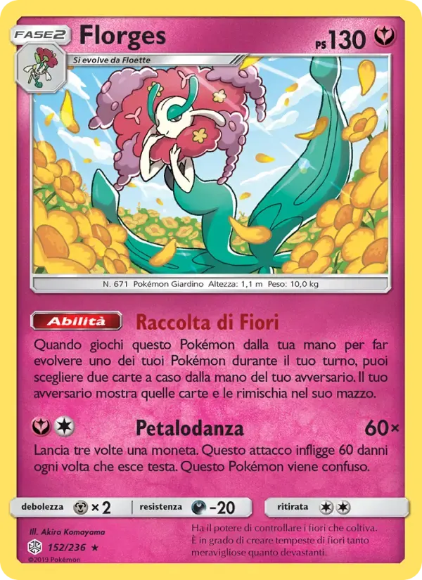 Florges — Eclissi Cosmica 152 Italian Pokémon card