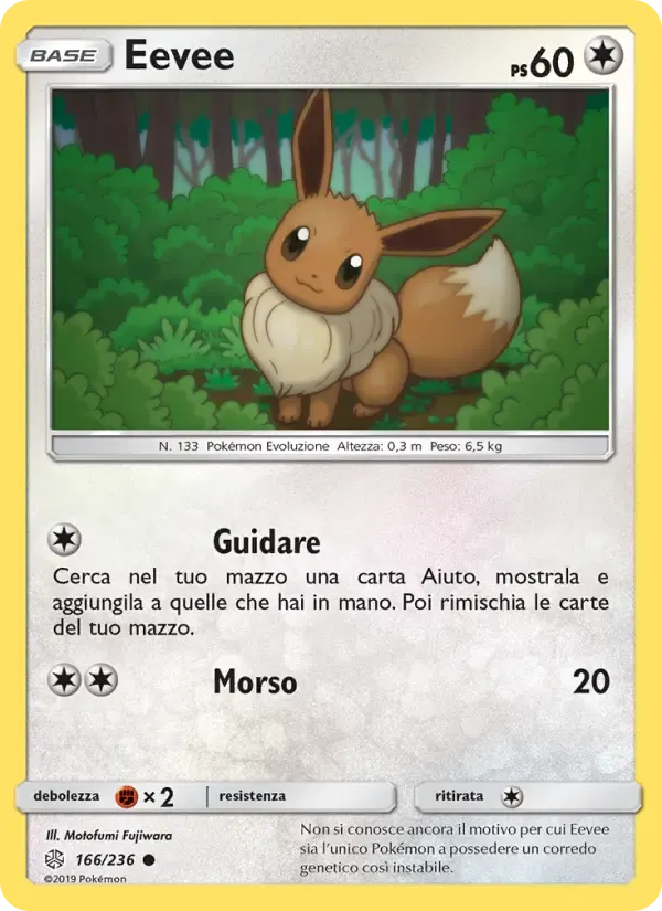 Eevee — Eclissi Cosmica 166 Italian Pokémon card