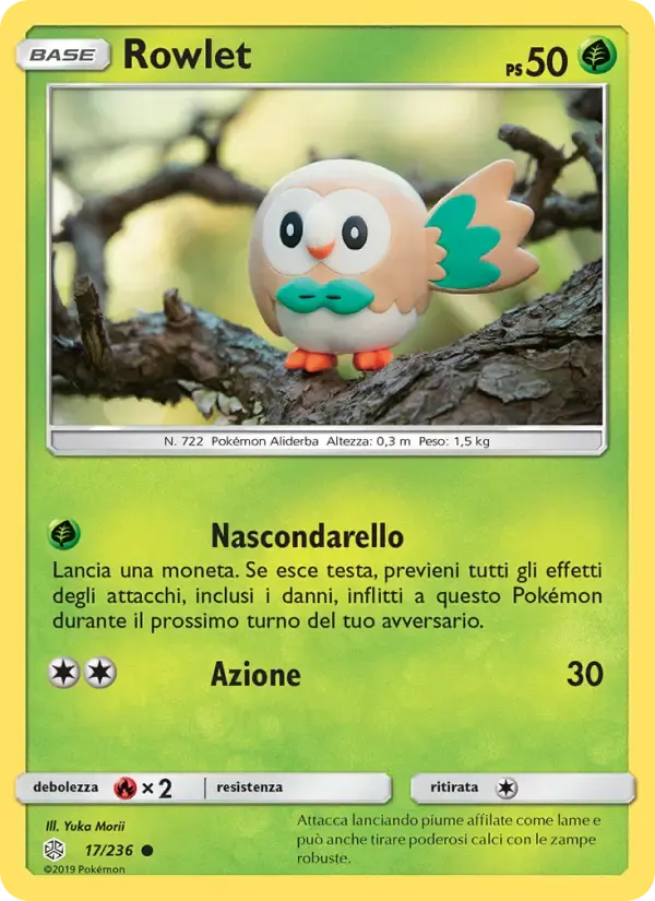 Rowlet — Eclissi Cosmica 17 Italian Pokémon card