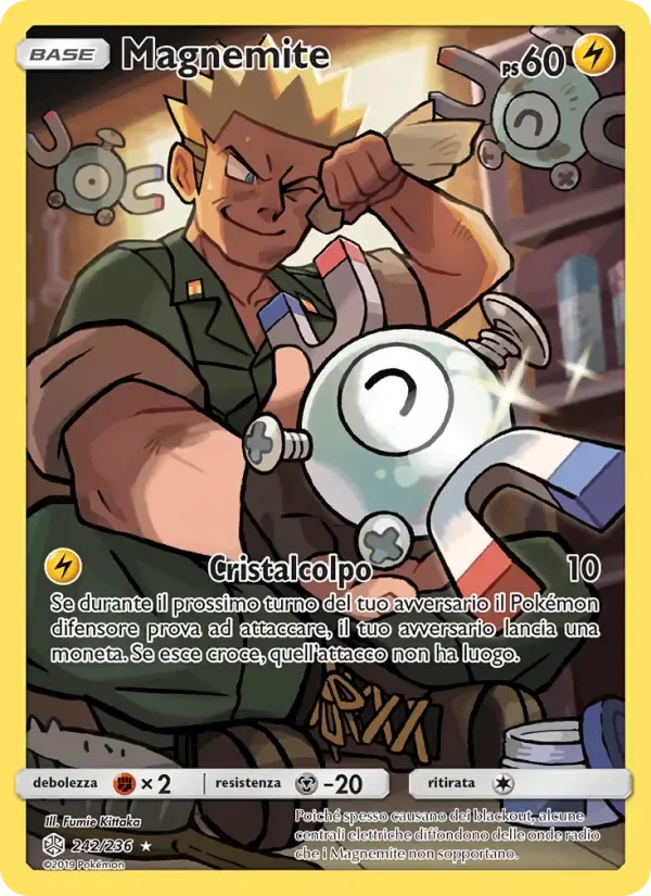 Magnemite — Eclissi Cosmica 242 Italian Pokémon card