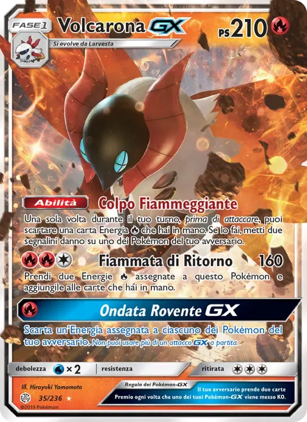 Volcarona GX — Eclissi Cosmica 35 Italian Pokémon card