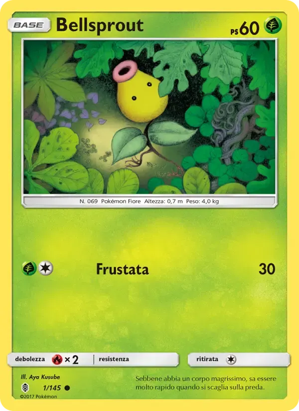 Bellsprout — Guardiani Nascenti 1 Italian Pokémon card