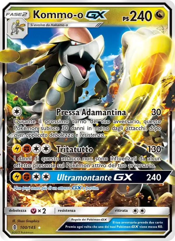 Kommo-o GX — Guardiani Nascenti 100 Italian Pokémon card