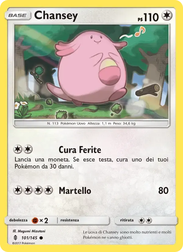 Chansey — Guardiani Nascenti 101 Italian Pokémon card