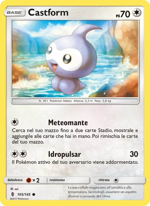 Castform — Guardiani Nascenti 105 Italian Pokémon card