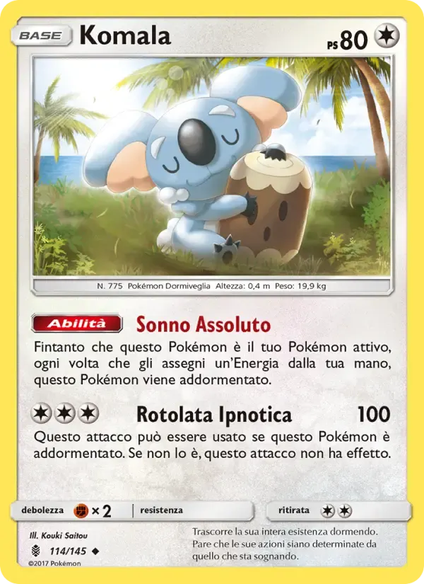 Komala — Guardiani Nascenti 114 Italian Pokémon card