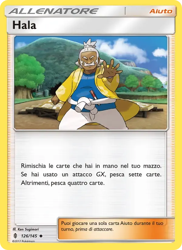Hala — Guardiani Nascenti 126 Italian Pokémon card