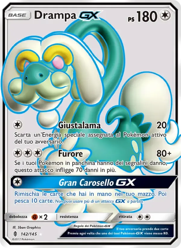Drampa GX — Guardiani Nascenti 142 Italian Pokémon card