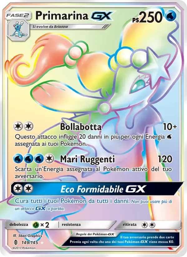 Primarina GX — Guardiani Nascenti 149 Italian Pokémon card
