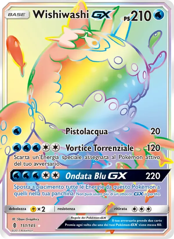 Wishiwashi GX — Guardiani Nascenti 151 Italian Pokémon card
