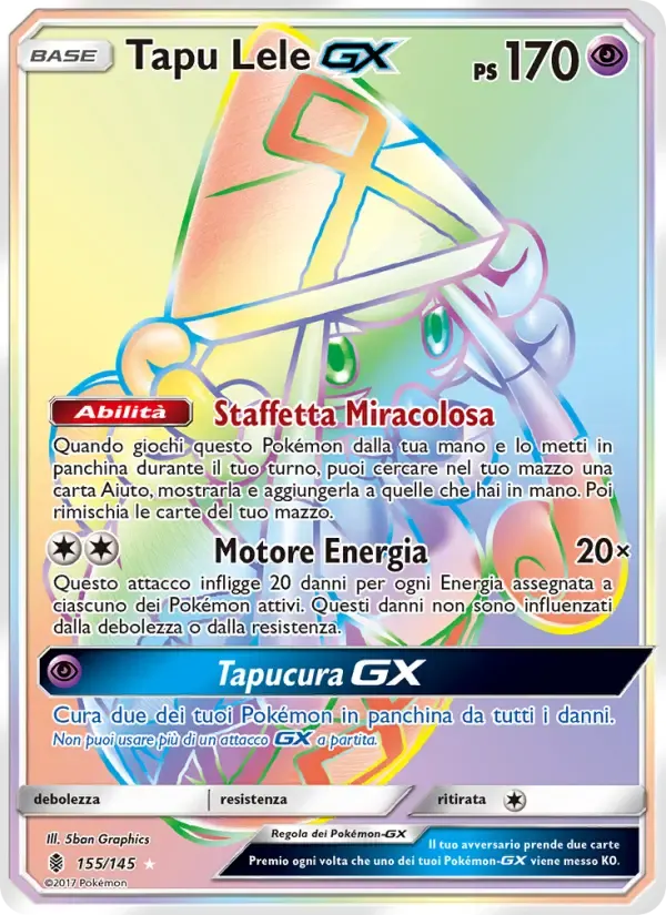 Tapu Lele GX — Guardiani Nascenti 155 Italian Pokémon card