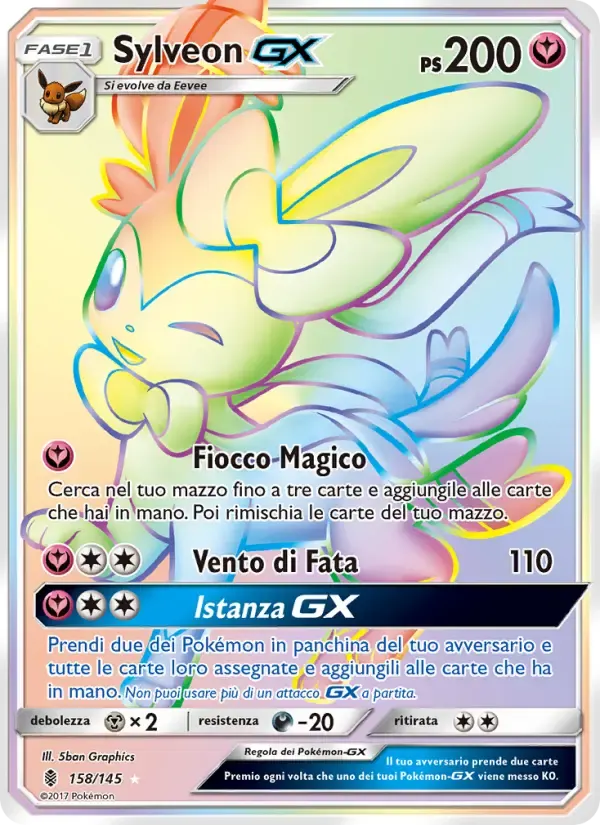 Sylveon GX — Guardiani Nascenti 158 Italian Pokémon card