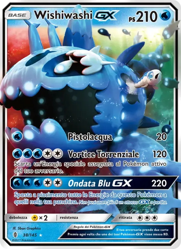 Wishiwashi GX — Guardiani Nascenti 38 Italian Pokémon card