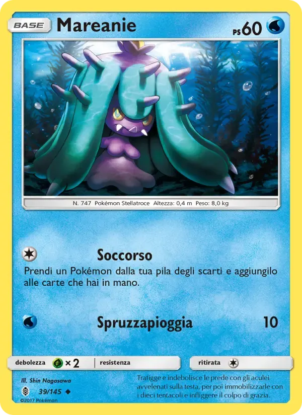 Mareanie — Guardiani Nascenti 39 Italian Pokémon card