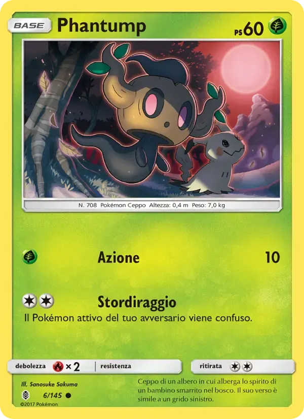 Phantump — Guardiani Nascenti 6 Italian Pokémon card