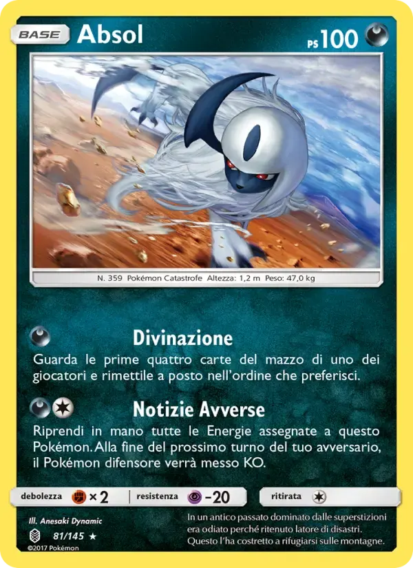 Absol — Guardiani Nascenti 81 Italian Pokémon card