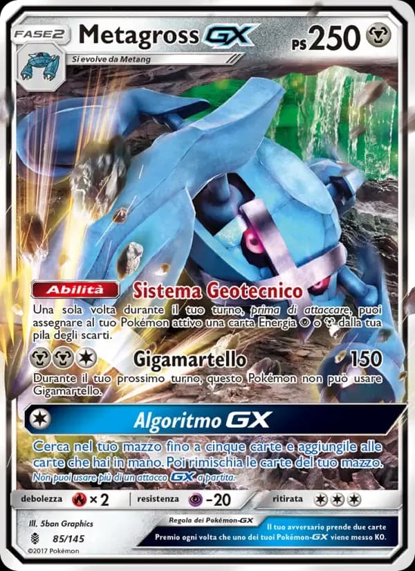 Metagross GX — Guardiani Nascenti 85 Italian Pokémon card