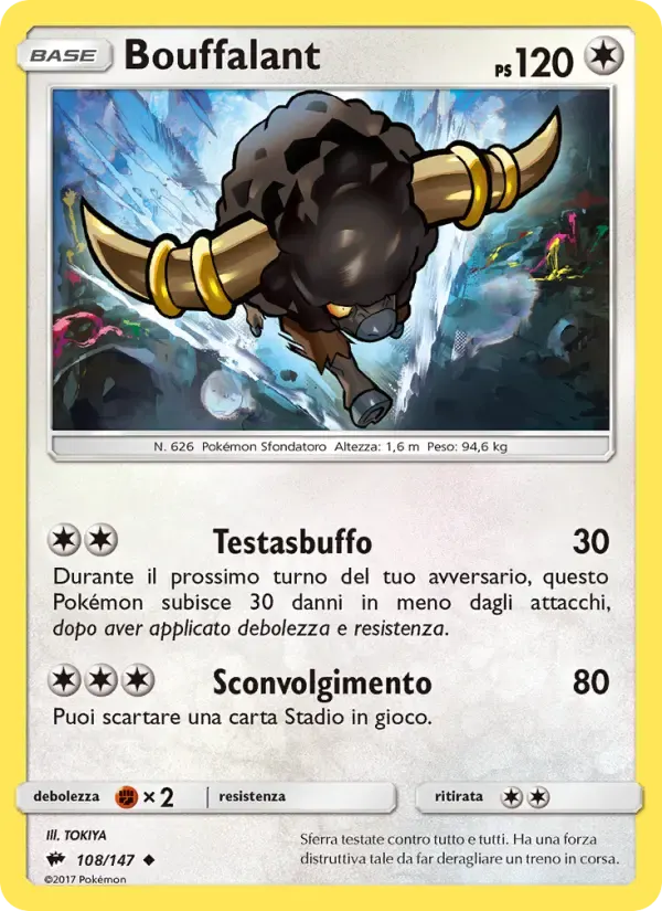 Bouffalant — Ombre Infuocate 108 Italian Pokémon card