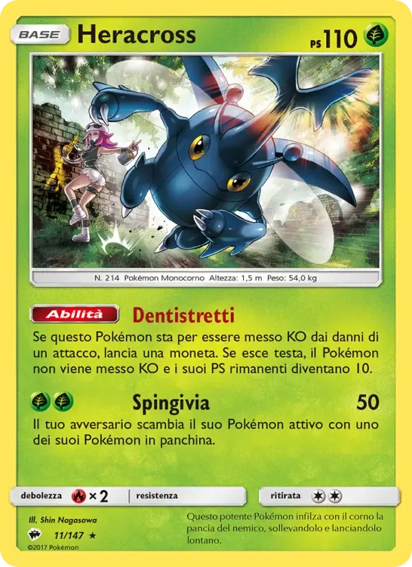 Heracross — Ombre Infuocate 11 Italian Pokémon card