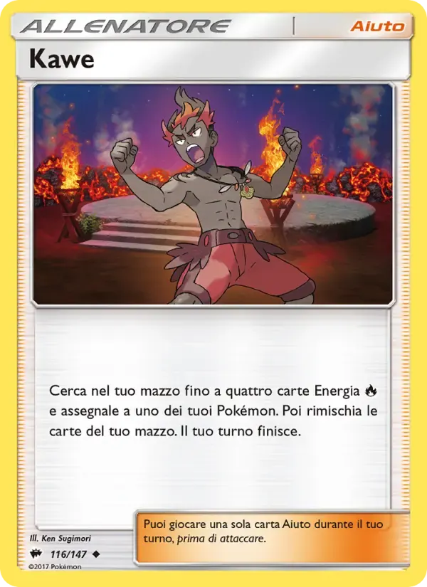 Kawe — Ombre Infuocate 116 Italian Pokémon card