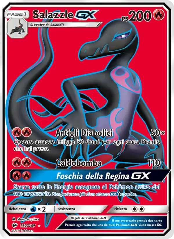 Salazzle GX — Ombre Infuocate 132 Italian Pokémon card