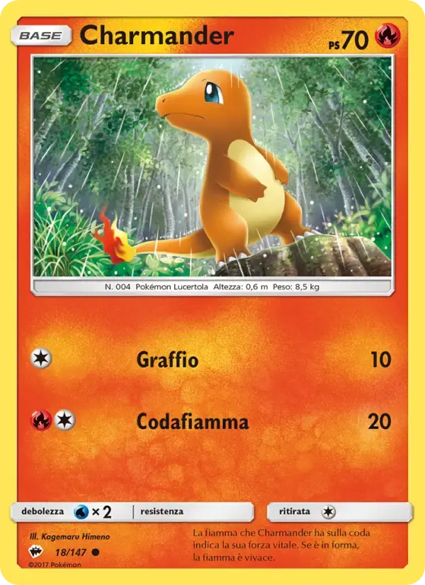 Charmander — Ombre Infuocate 18 Italian Pokémon card