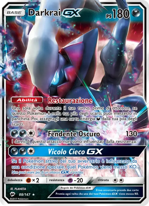 Darkrai GX — Ombre Infuocate 88 Italian Pokémon card