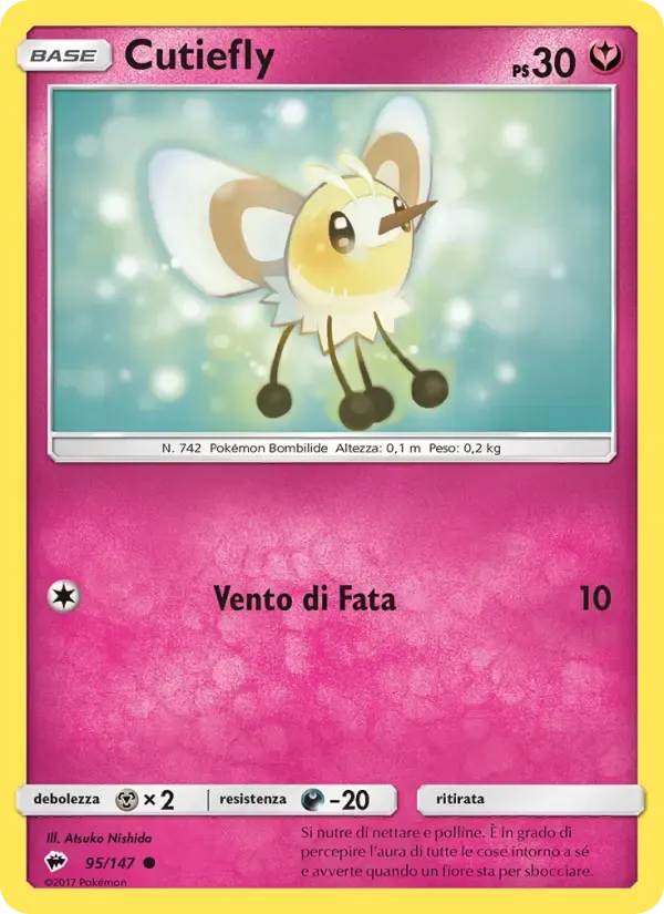 Cutiefly — Ombre Infuocate 95 Italian Pokémon card