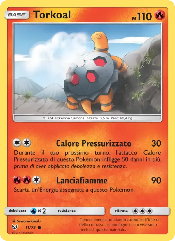 Torkoal — Leggende Iridescenti 11 Italian Pokémon card