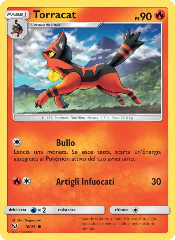 Torracat — Leggende Iridescenti 16 Italian Pokémon card