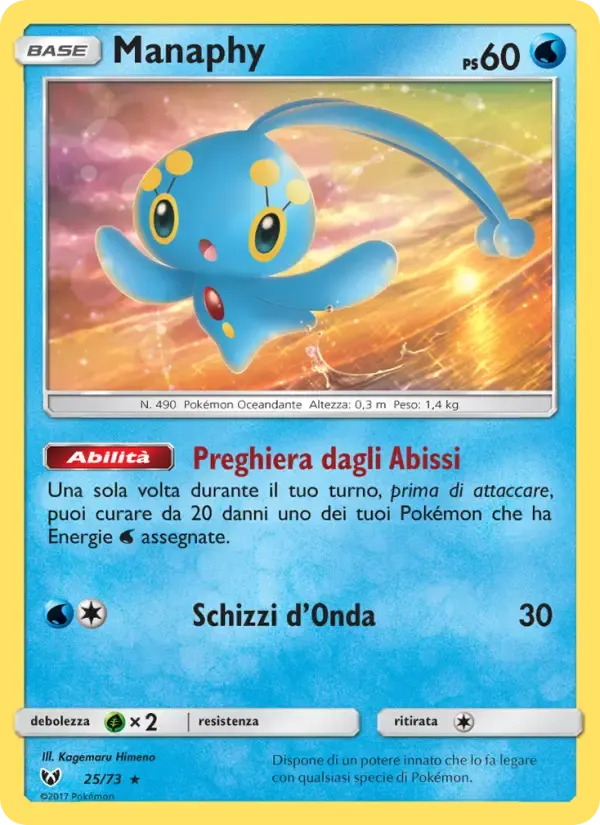 Manaphy — Leggende Iridescenti 25 Italian Pokémon card