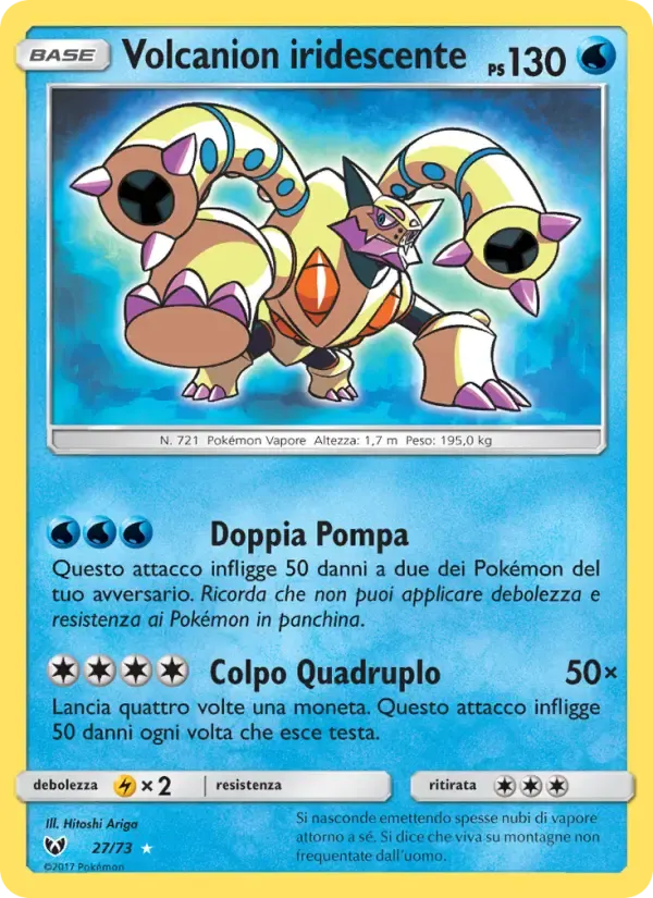 Volcanion iridescente — Leggende Iridescenti 27 Italian Pokémon card