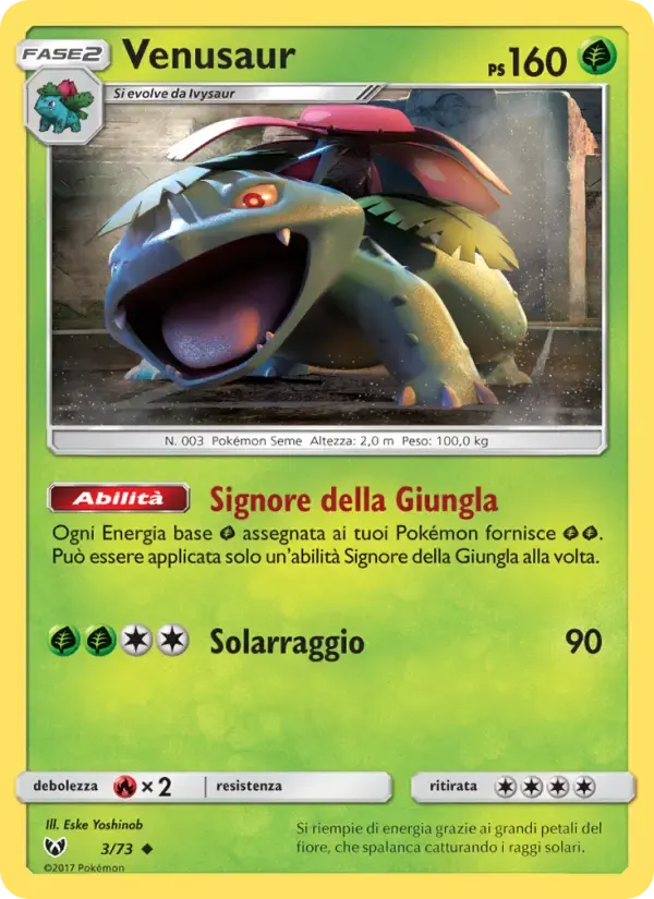 Venusaur — Leggende Iridescenti 3 Italian Pokémon card