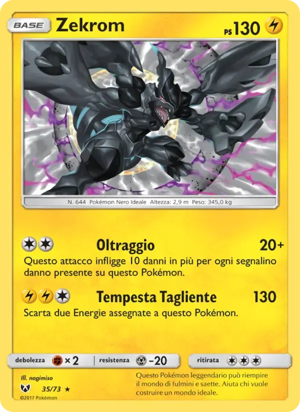 Zekrom — Leggende Iridescenti 35 Italian Pokémon card