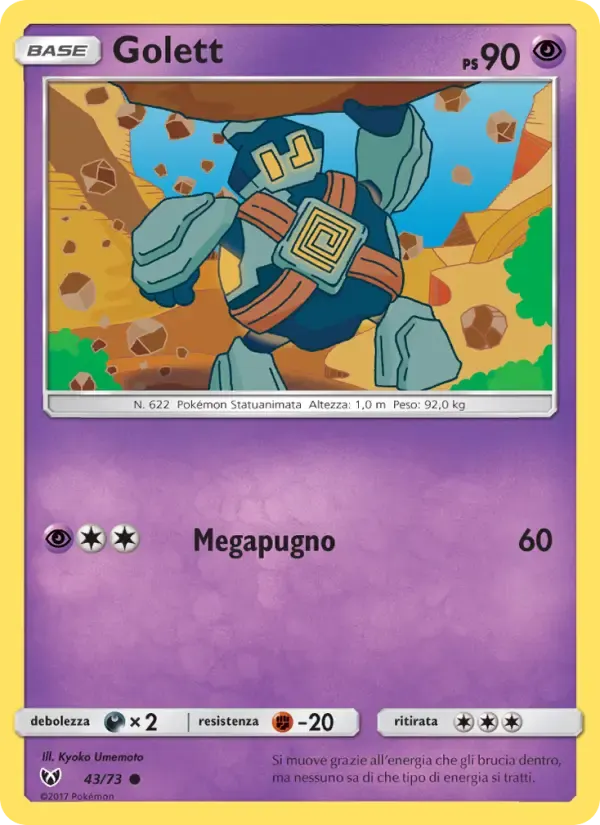 Golett — Leggende Iridescenti 43 Italian Pokémon card