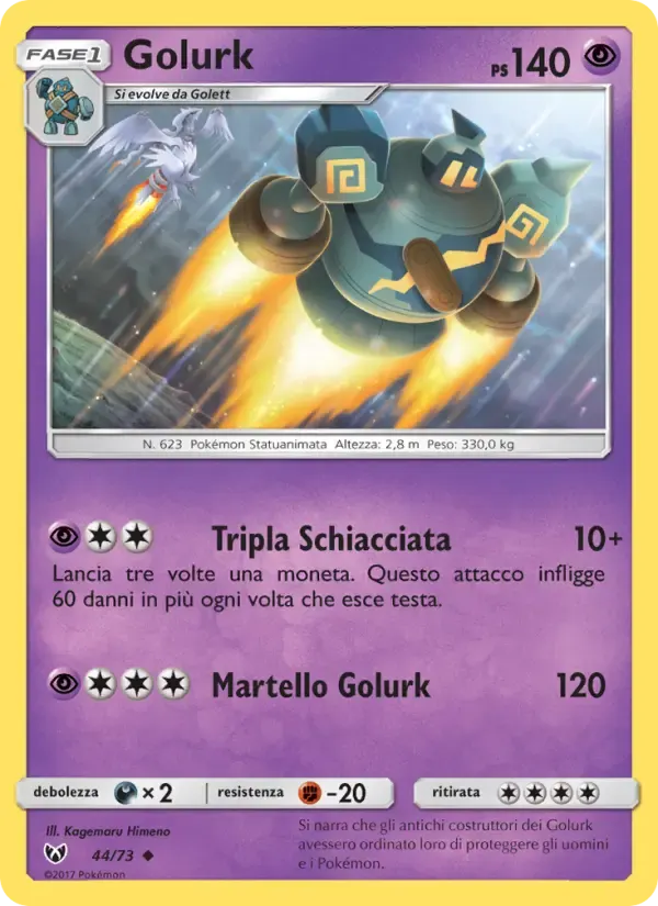 Golurk — Leggende Iridescenti 44 Italian Pokémon card