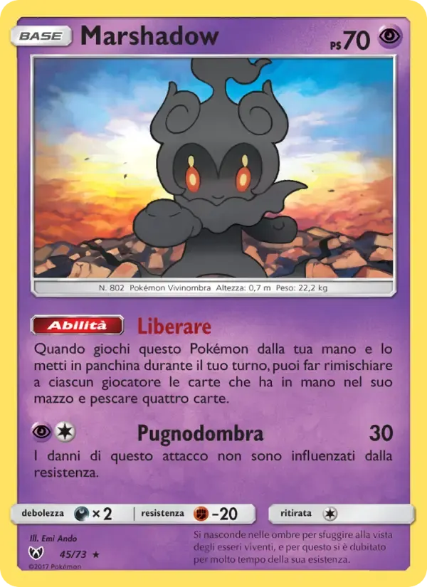 Marshadow — Leggende Iridescenti 45 Italian Pokémon card