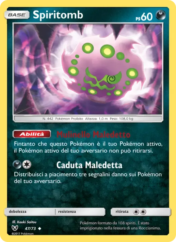 Spiritomb — Leggende Iridescenti 47 Italian Pokémon card