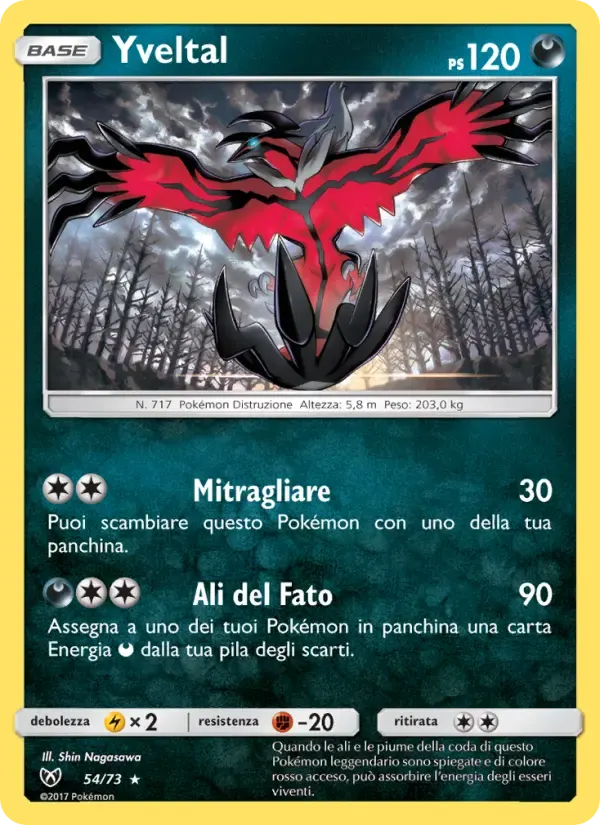 Yveltal — Leggende Iridescenti 54 Italian Pokémon card
