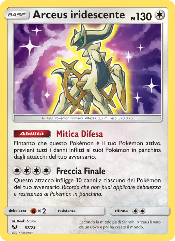 Arceus iridescente — Leggende Iridescenti 57 Italian Pokémon card