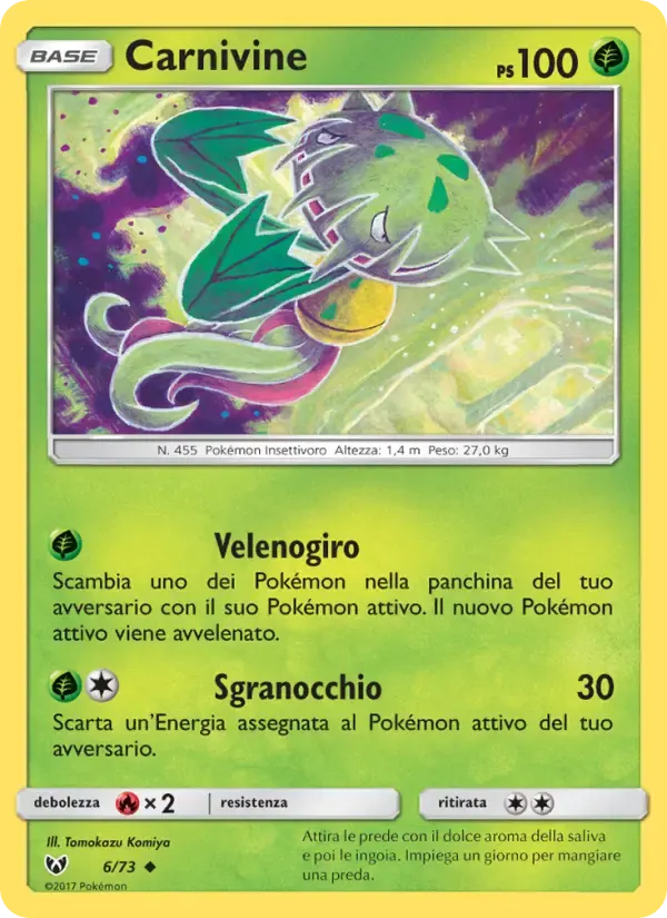 Carnivine — Leggende Iridescenti 6 Italian Pokémon card