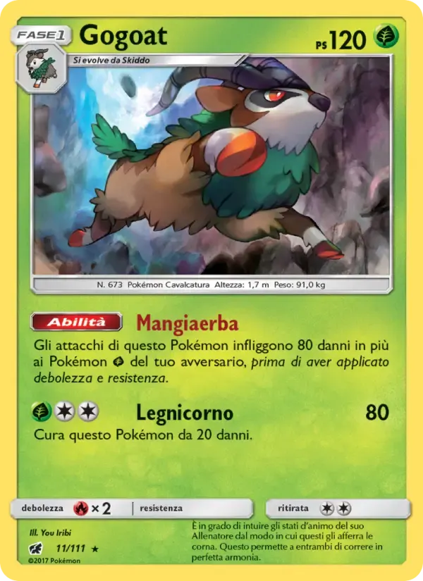 Gogoat — Invasione Scarlatta 11 Italian Pokémon card