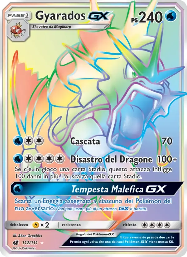 Gyarados GX — Invasione Scarlatta 112 Italian Pokémon card