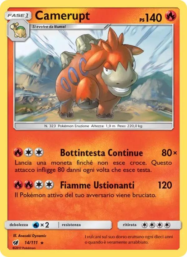 Camerupt — Invasione Scarlatta 14 Italian Pokémon card