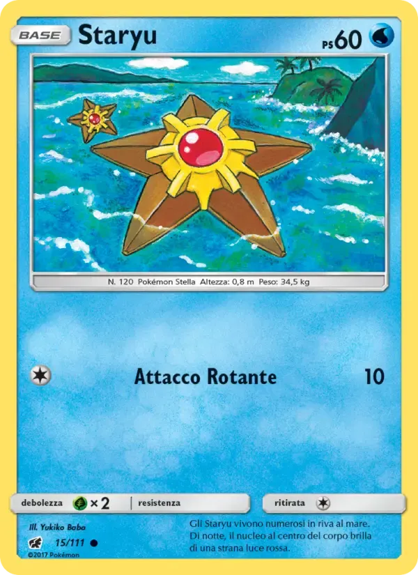Staryu — Invasione Scarlatta 15 Italian Pokémon card