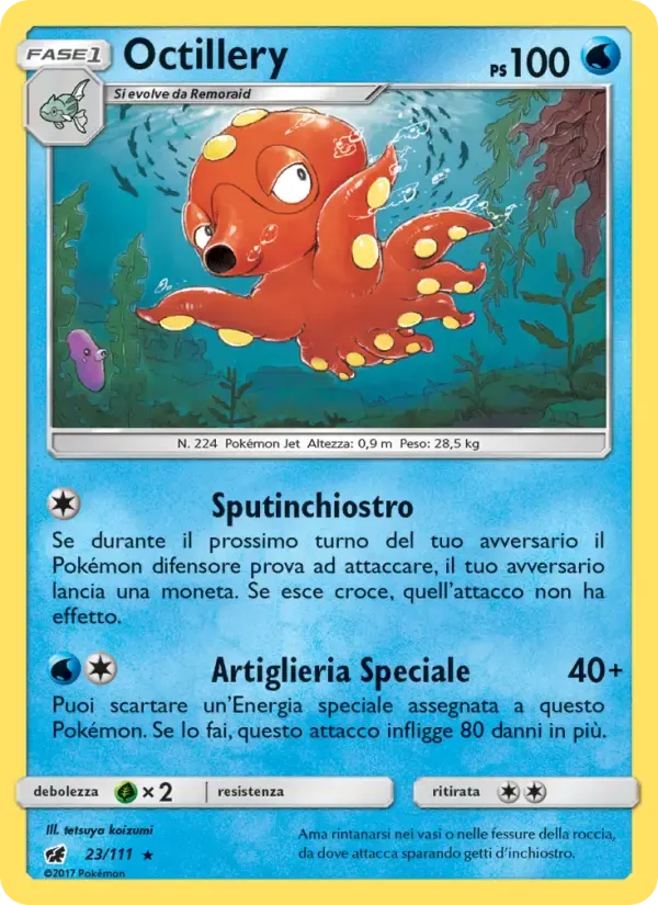 Octillery — Invasione Scarlatta 23 Italian Pokémon card